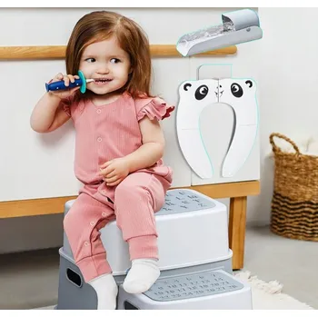 Stolička Stolička schůdky pro děti, 2-stupňová, s nástavcem na WC sedátko