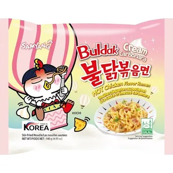 Buldak pálivé kuře s příchutí Cream Carbonara 140g Samyang Korea