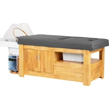 Kadeřnické křeslo Gabbiano Vlasový systém Head Spa Bali 2v1+vana na pedikůru Barva: Šedá