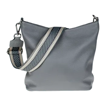 Kabelka NovaKabelka.cz Kožená italská crossbody kabelka Amalia Grigia I