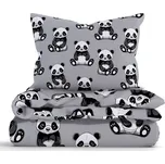 Bavlněné povlečení Renforcé do postýlky - Panda