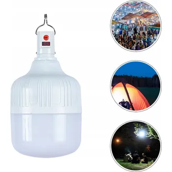 Svítilna VODOTĚSNÁ KEMPINGOVÁ LAMPA PRO STAN NABÍJECÍ LESNÍ KEMPING S HÁKEM