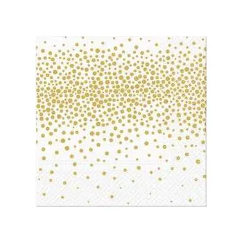 Papírový ubrousek Ubrousky PAW L 33X33cm 3 vrst. Confetti Gold [20 ks],rychlé dodání