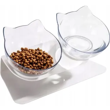 Miska pro psa Dvojitá Miska Pro Psa Kočku TSG-494 Krmivo Na Stojanu se Sklonem 15°
