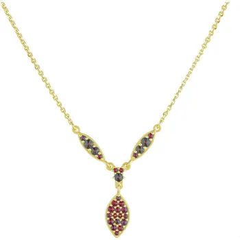 Náhrdelník Zlatý náhrdelník s českým granátem - špička