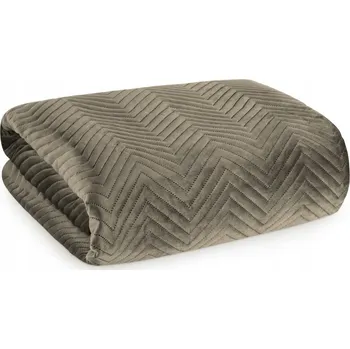 Přehoz na lůžko Přehoz na postel Eurofirany velur 170 cm x 210 cm hnědý