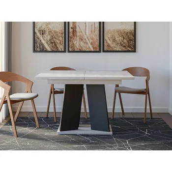 Jídelní stůl Obdélníkový rozkládací stůl Mirjan 120 x 70 x 75 cm černý