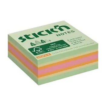 Samolepící bloček Bloček Hopax FSC, 51 x 51 mm, pastelový lesní mix