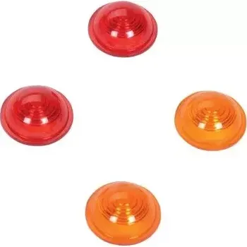 Osvětlení pro motocykl Homologované motocyklové náhradní čočky do blinkrů DRAG SPECIALTIES MINI RETRO-STYLE barva červená - pár, oranžová-pár