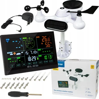 Meteostanice BEZDRÁTOVÁ METEOROLOGICKÁ STANICE 7V1 S TEPLOMĚREM A HODINAMI BLOW WS301