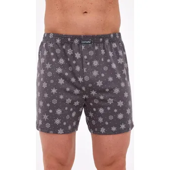 Pánské spodní prádlo Boxerky Cornette 016/25 Stars Christmas S-2XL šedá XXL