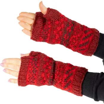 Rukavice Vlněné bezprstové rukavice Rajutan Red