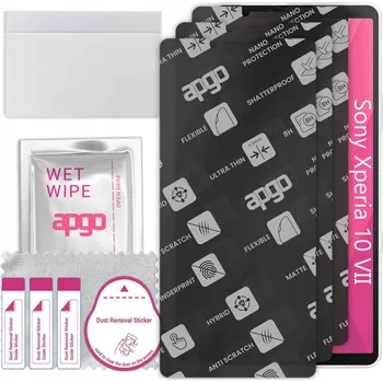 Pouzdro na mobilní telefon 3x MATNÉ Hybridní Sklo pro Sony Xperia 10 VII, alternativa tvrzeného skla