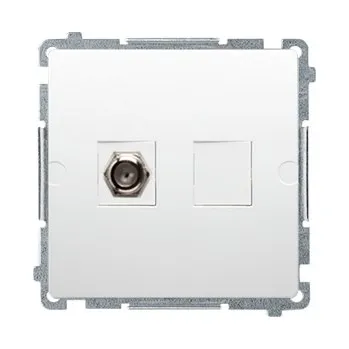 Elektrická zásuvka Anténní zásuvka nástěnná Kontakt-simon bílá