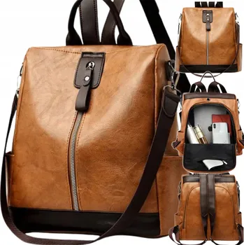 Kabelka Likado městský batoh L518 hnědý