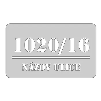 Domovní číslo KOVIAN, s.r.o. Domovní číslo, vzor 005, broušená nerez AISI 304