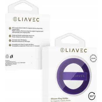 Pouzdro na mobilní telefon Fialový držák prstu na telefon Liavec