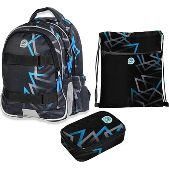 Školní batoh Školní set 3dílný Ulitaa Geometrik – batoh, penál a vak (3.–5. třída)