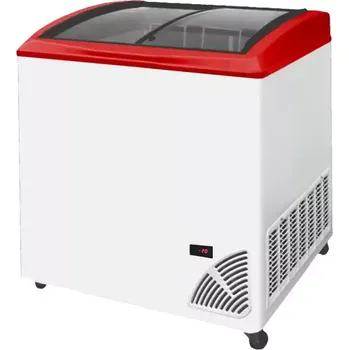 Mraznička 48540 Pultová mraznička prosklené oblé víko Byfal ARO 206/2 Red Edge