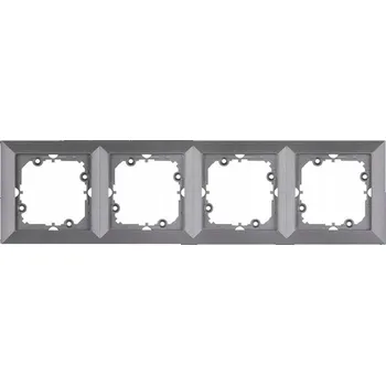 Elektrická zásuvka Rámeček Abex Quad šedý
