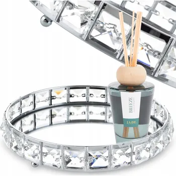 Stříbrný tác, podnos, glamour talíř, zrcadlový