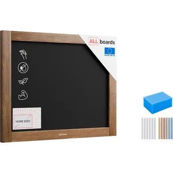 Allboards, Tabule černá křídová v dřevěném rámu 50x40 cm, TB54