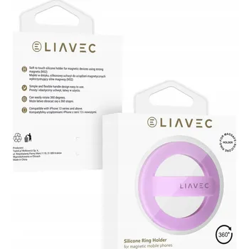 Pouzdro na mobilní telefon Fialový držák prstu na telefon Liavec