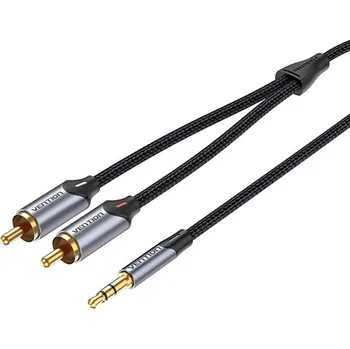 Audio kabel Cable Audio 2xRCA to 3.5mm Vention BCNBK 8m (grey)