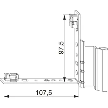 Příslušenství k oknu MACO Falcový rohový ložiskový pant PVC 12/20-13 pravý