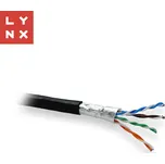 LYNX FTP kabel, Cat5e, PE (Fca), 0, 5mm, celoměděný, venkovní, černý, box 305m