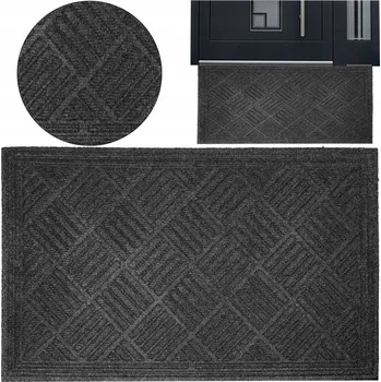 Rohožka VSTUPNÍ ROHOŽKA KIRI PREMIUM GUMOVÁ PROTISKLUZOVÁ ŠEDÁ 45x75 CM