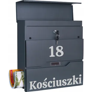 Poštovní schránka Poštovní schránka Gockowiak s držákem na noviny, šedá