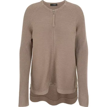 Dámské sako DORIS STREICH dámská bunda šedobéžová pletená