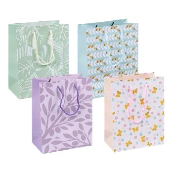 Dárková taška Taška papírová dárková 18 x 23 x 10 cm Pastel, mix pastelových barev