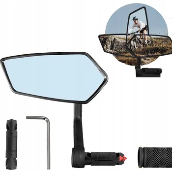 Zrcátko na kolo ZPĚTNÉ ZRCÁTKO NA KOLO NA ŘÍDÍTKA OTOČNÉ 360° SADA ZRCÁTEK