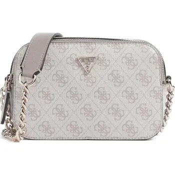 Guess Noelle double zip crossbody kabelka logo světle šedá