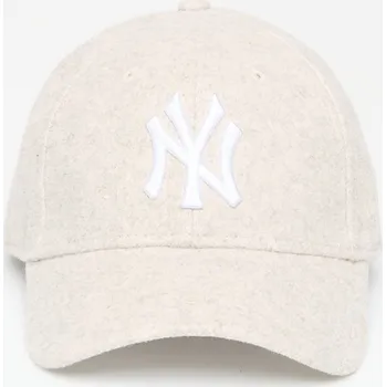 Kšiltovka Kšiltovka New Era New York Yankees MLB Melton Wool 9FORTY Adjustable Cap Cream Universal