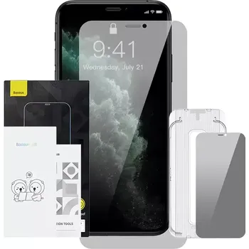 Baseus Crystal Ochrana soukromí Tvrzené sklo 0,3 mm pro iPhone X/XS