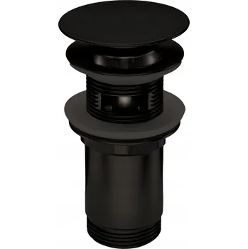 Sifon Univerzální zátka s pouzdrem klik-klak kulatý Deante, černá