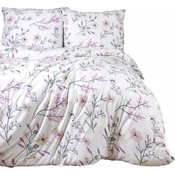 Povlečení Bavlněné povlečení s fialovými rostlinami JERSEYLOVE 160x200 cm
