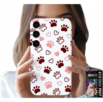 Pouzdro na mobilní telefon POUZDRO PRO SAMSUNG GALAXY A16 4/5G - PSÍ TLAPKY NA BÍLÉM POZADÍ, PES, KOČKA, MEDVÍDEK
