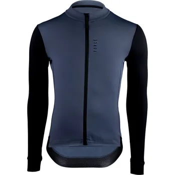 cyklistický dres dres FORCE ENDLESS dlouhý rukáv modro černý XXL