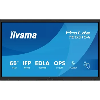 Monitor 65" iiyama TE6515A-B1AG:IPS,4K,EDLA,NFC