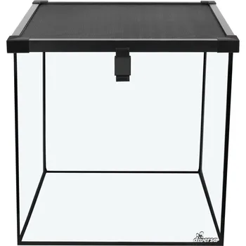 Terárium Terarium skleněné s černou síťkou 30 x 30 x 30 cm výška, vrchní otvítrání