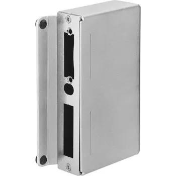 Dveřní kování AMF protikus pro E-otvírač 144ET f. dvoj.brána,172 x 115 x 30 mm, leštěná ocel