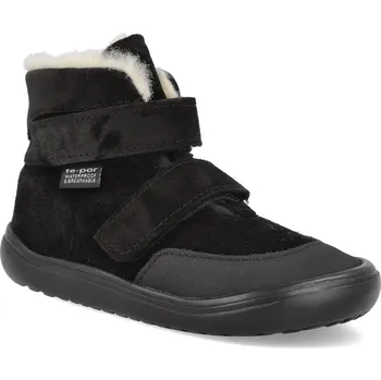 Dívčí obuv Barefoot dětské zimní boty Jonap - Jerry černé Slim Velikost: 30