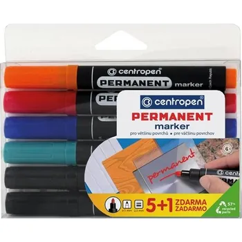 Permanentní popisovač Centropen 8566, sada 6 ks