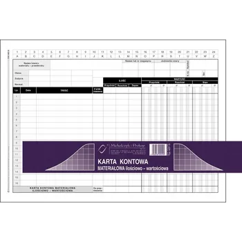 Tisk - Karta skladové evidence (množstevně-hodnotová) A5 K-311