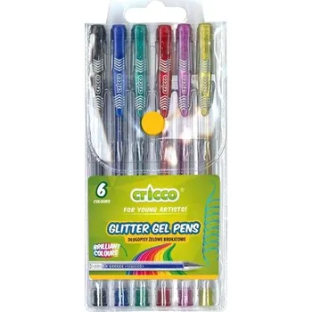 Gelový roller Cricco, sada 6 třpytivých barev