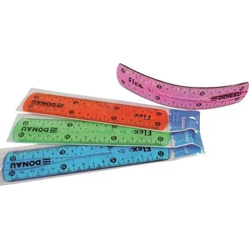 pravítka Plastové pravítko Donau flexi 15 cm, mix barev